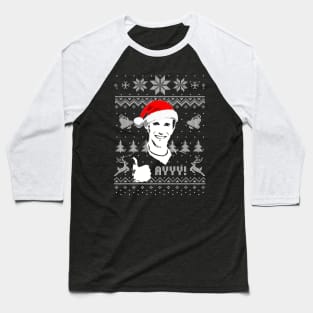 Ayyy Fonzie Christmas Parody Baseball T-Shirt